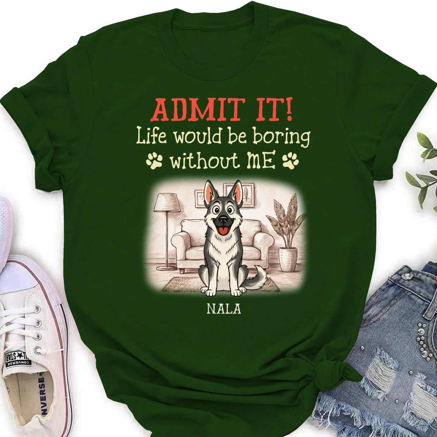 Storybook Dog Admits It - Personalized Custom Women's T-Shirt - Image 8