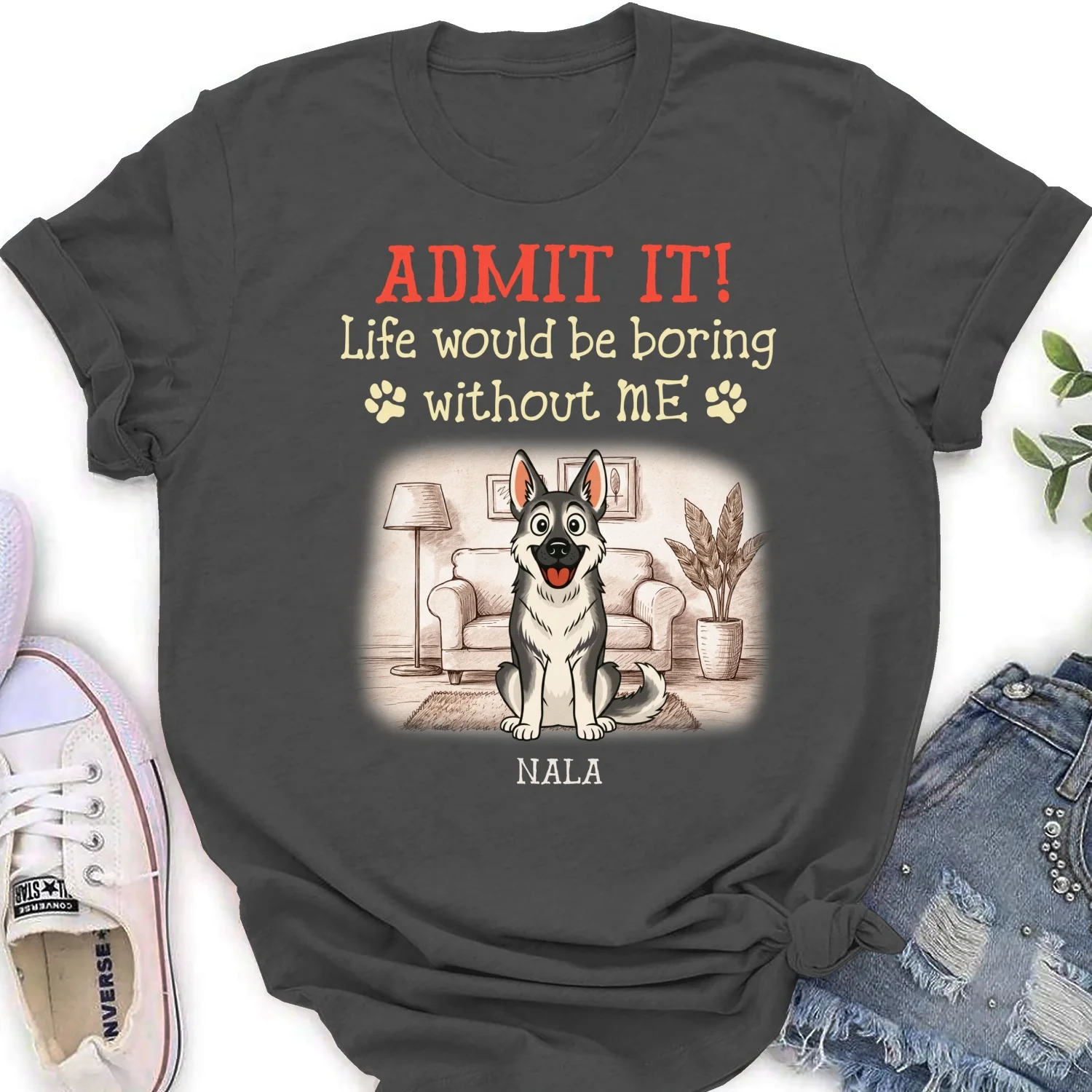 Storybook Dog Admits It - Personalized Custom Women's T-Shirt - Image 9
