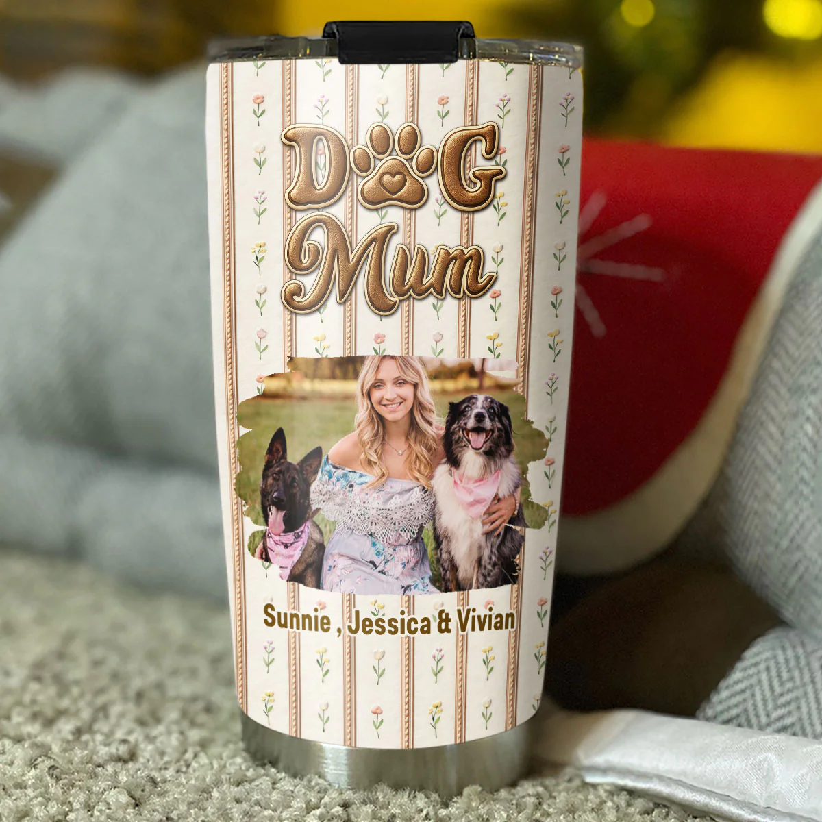 Storybook Dog Mom Photo - Personalized Custom Tumbler - Image 3