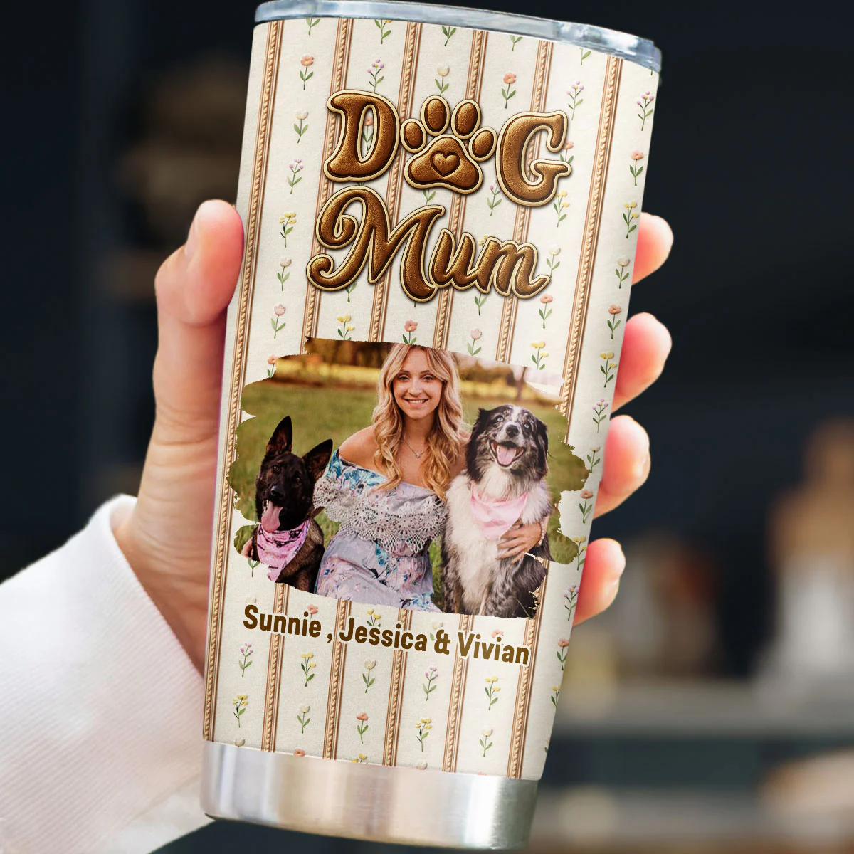 Storybook Dog Mom Photo - Personalized Custom Tumbler - Image 4