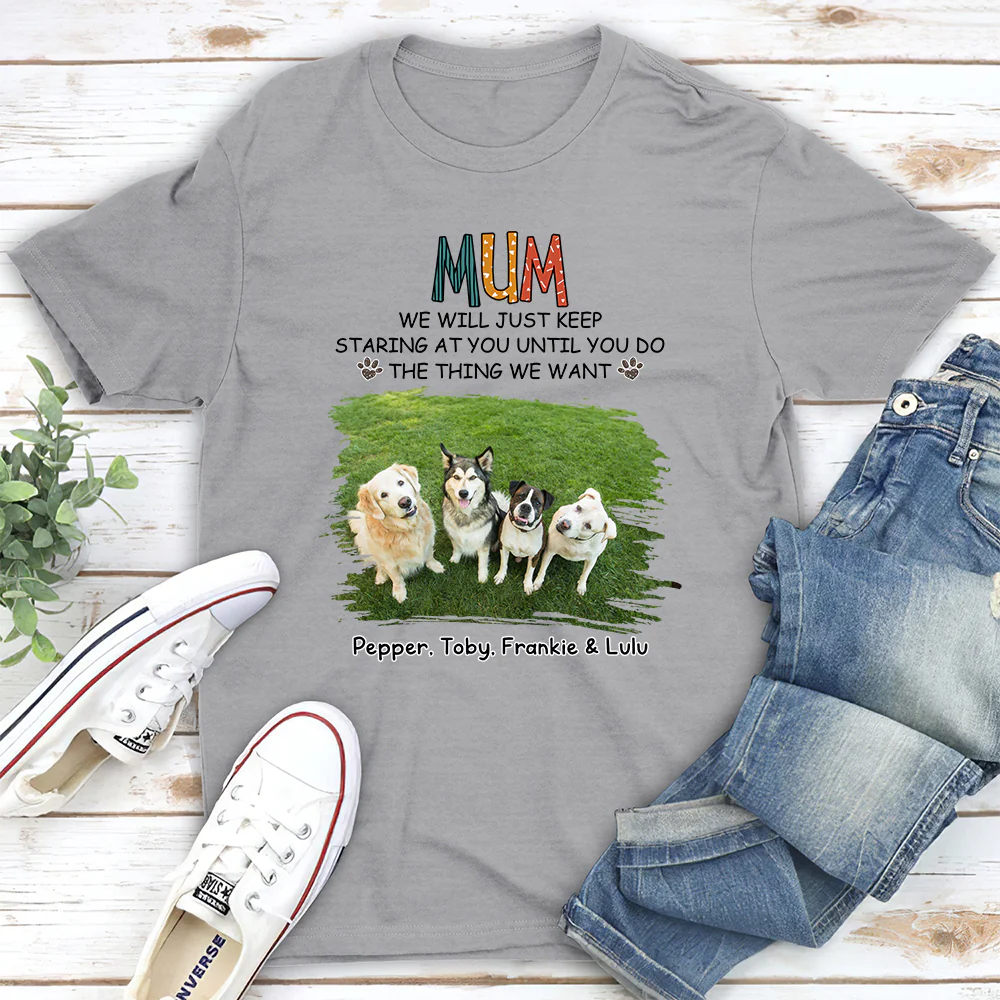 Storybook Dogs Keep Staring At You Photo - Personalized Custom Unisex T-Shirt - Image 2