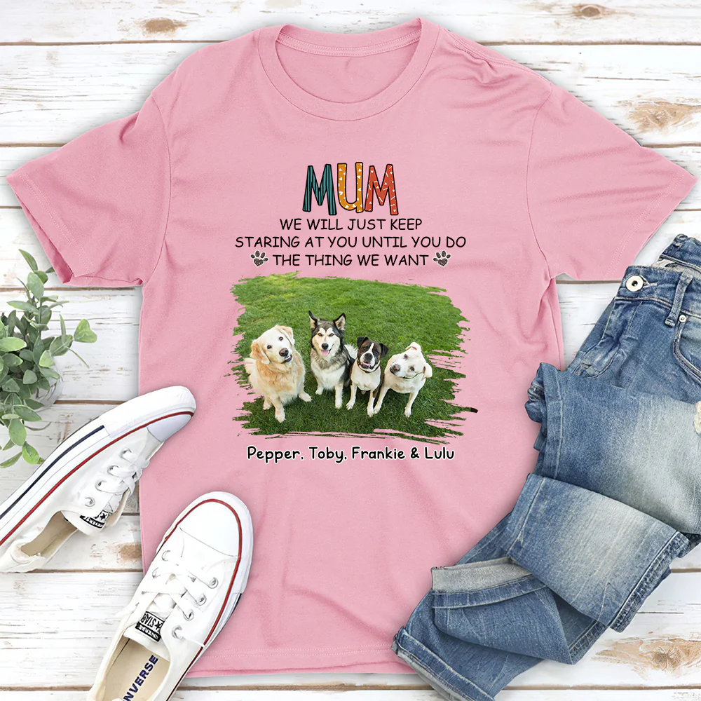 Storybook Dogs Keep Staring At You Photo - Personalized Custom Unisex T-Shirt - Image 4