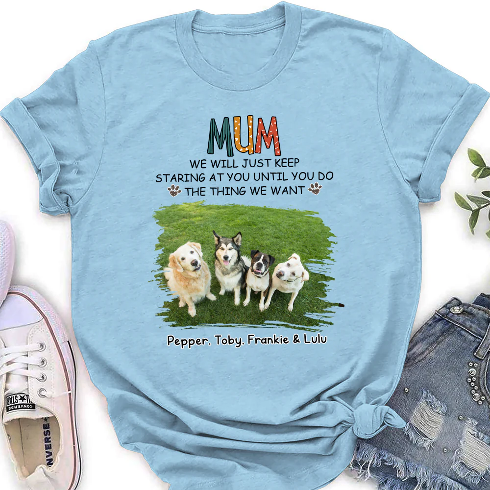 Storybook Dogs Keep Staring At You Photo - Personalized Custom Women's T-Shirt - Image 4