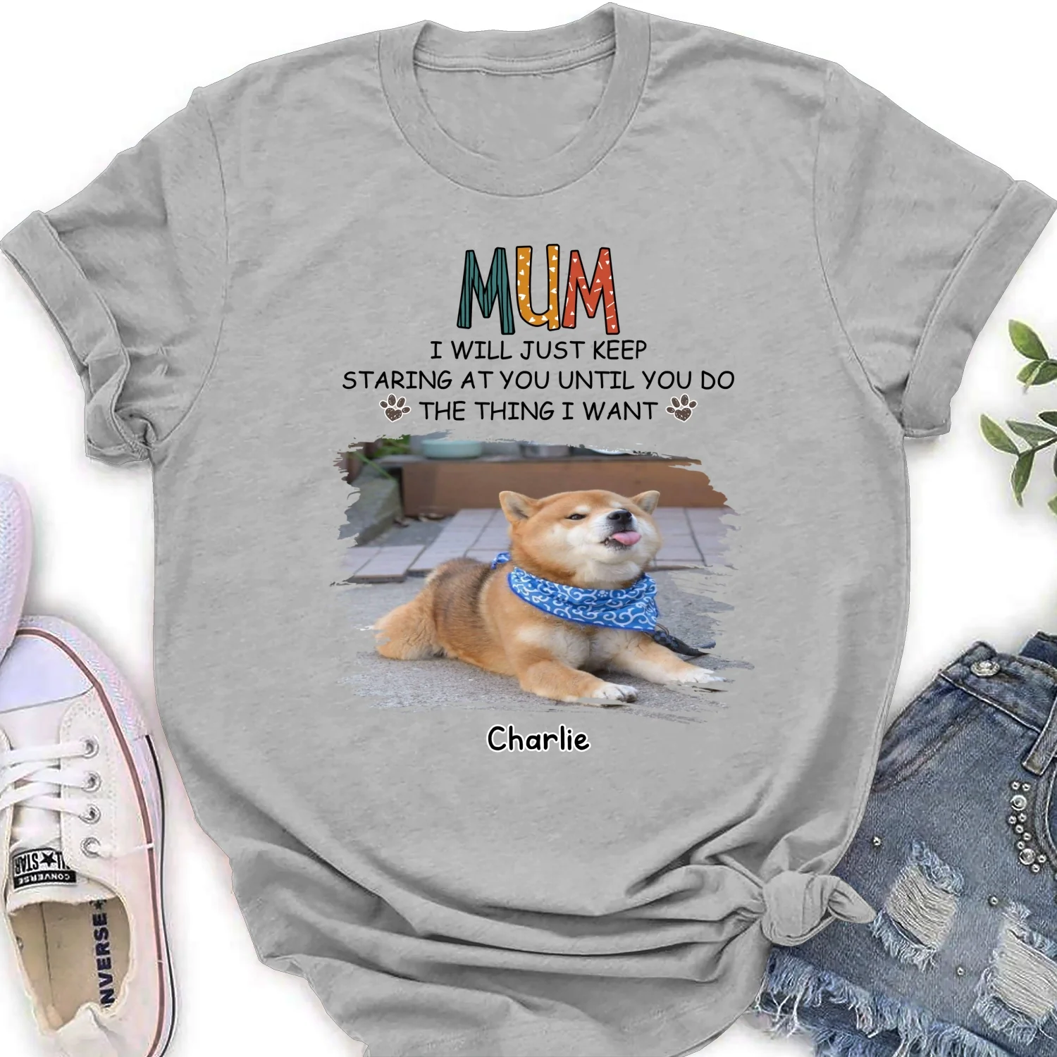 Storybook Dogs Keep Staring At You Photo - Personalized Custom Women's T-Shirt - Image 6