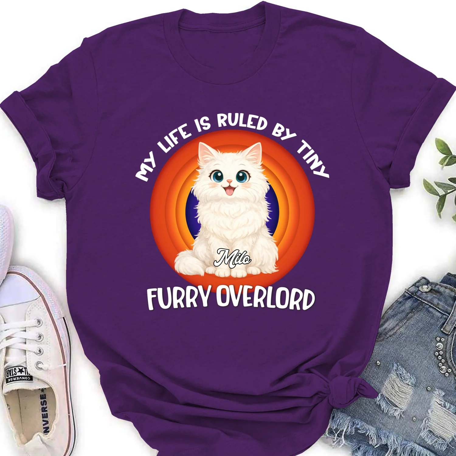 Storycat Rules Human - Personalized Custom Women's T-Shirt - Image 10