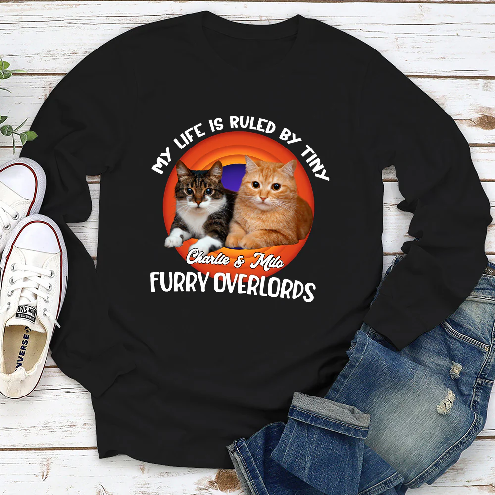 Storycat Rules Human Photo - Personalized Custom Long Sleeve T-Shirt