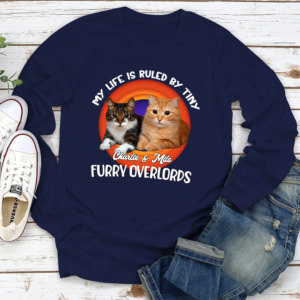 Storycat Rules Human Photo - Personalized Custom Long Sleeve T-Shirt - Image 2