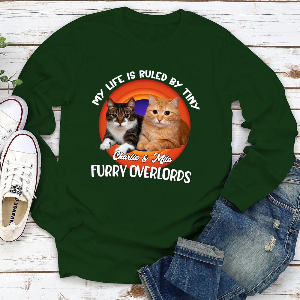 Storycat Rules Human Photo - Personalized Custom Long Sleeve T-Shirt - Image 3