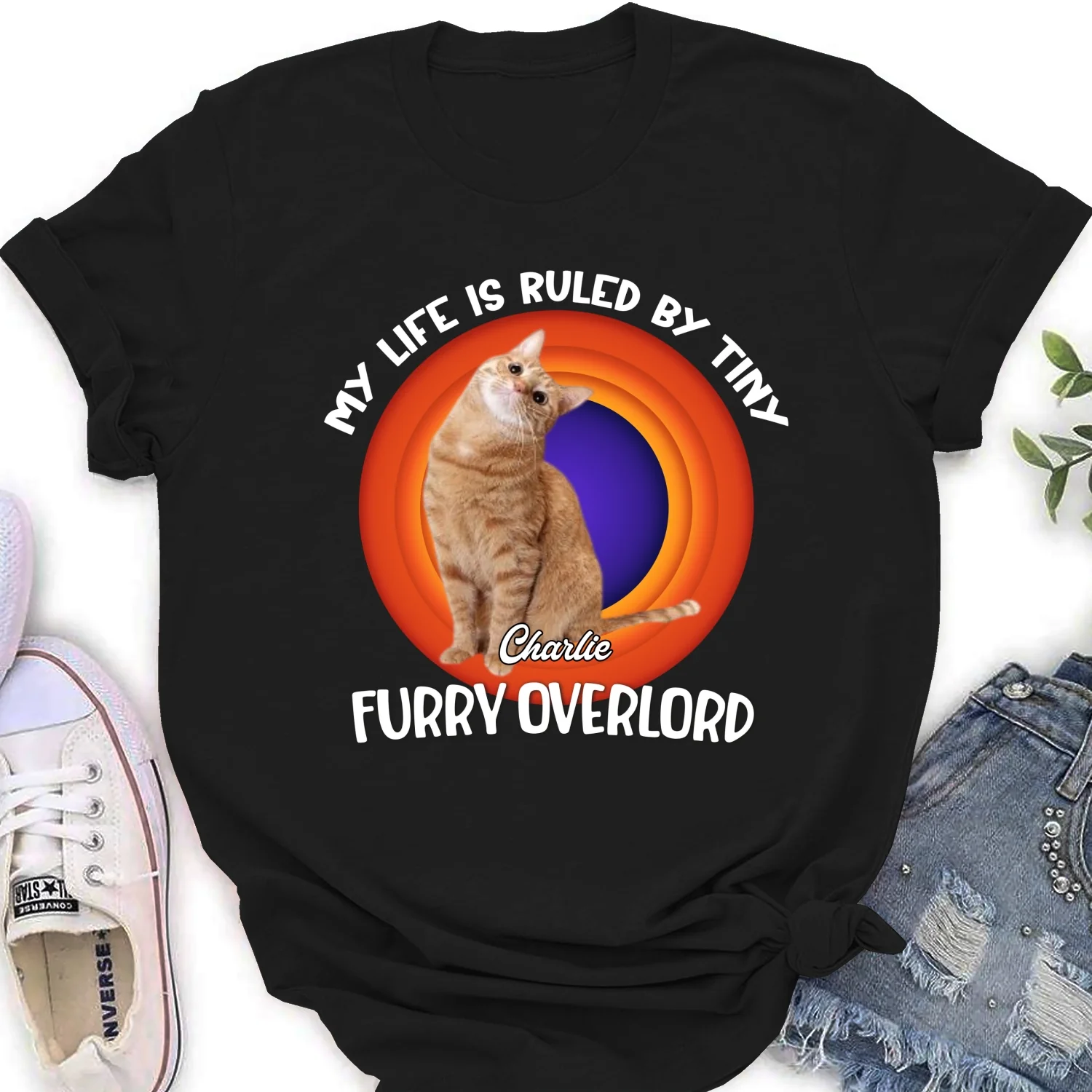 Storycat Rules Human Photo - Personalized Custom Women's T-Shirt - Image 7