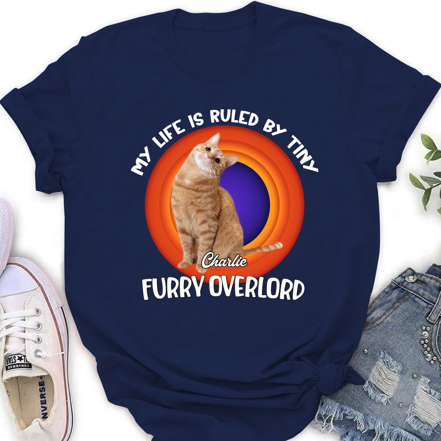 Storycat Rules Human Photo - Personalized Custom Women's T-Shirt - Image 8