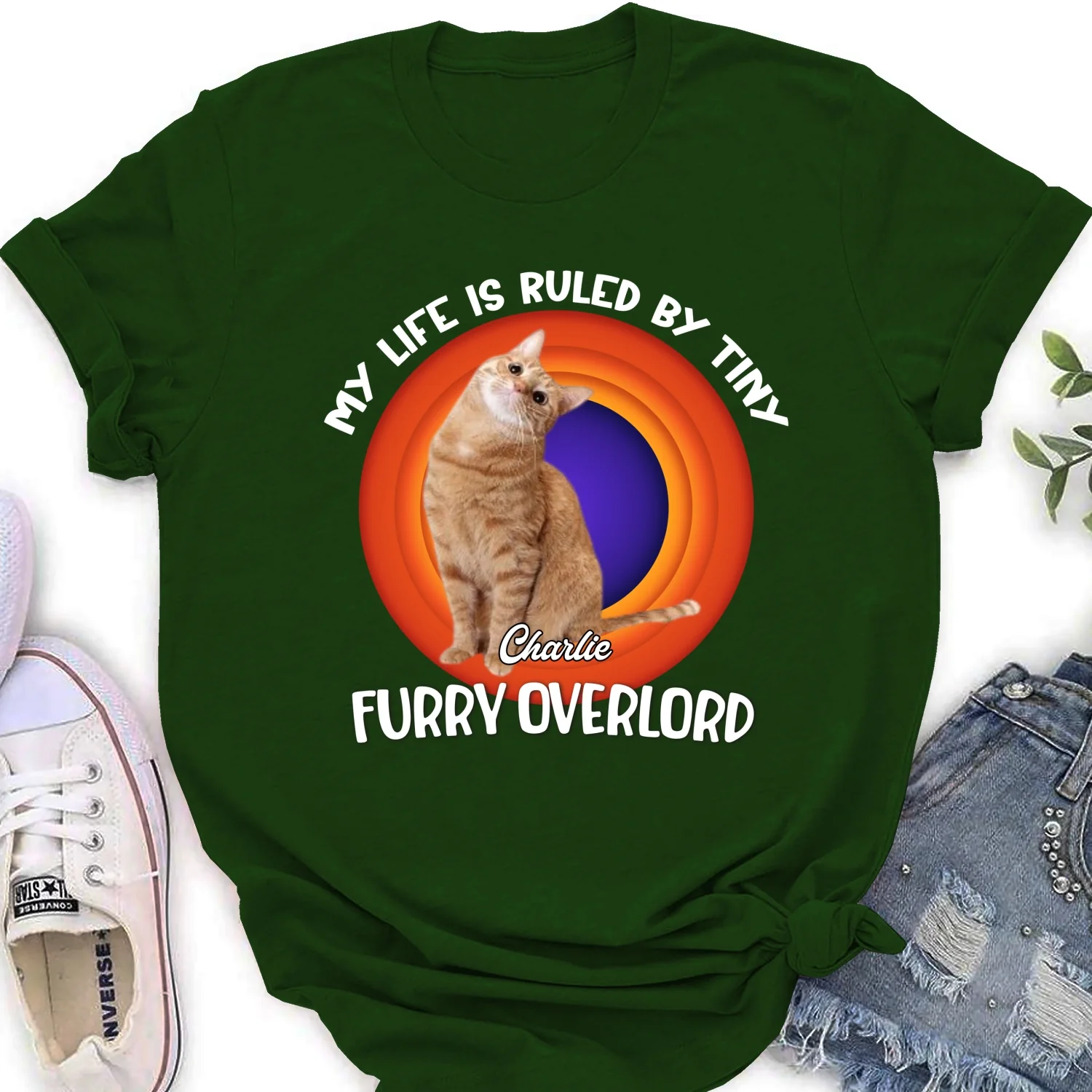 Storycat Rules Human Photo - Personalized Custom Women's T-Shirt - Image 9