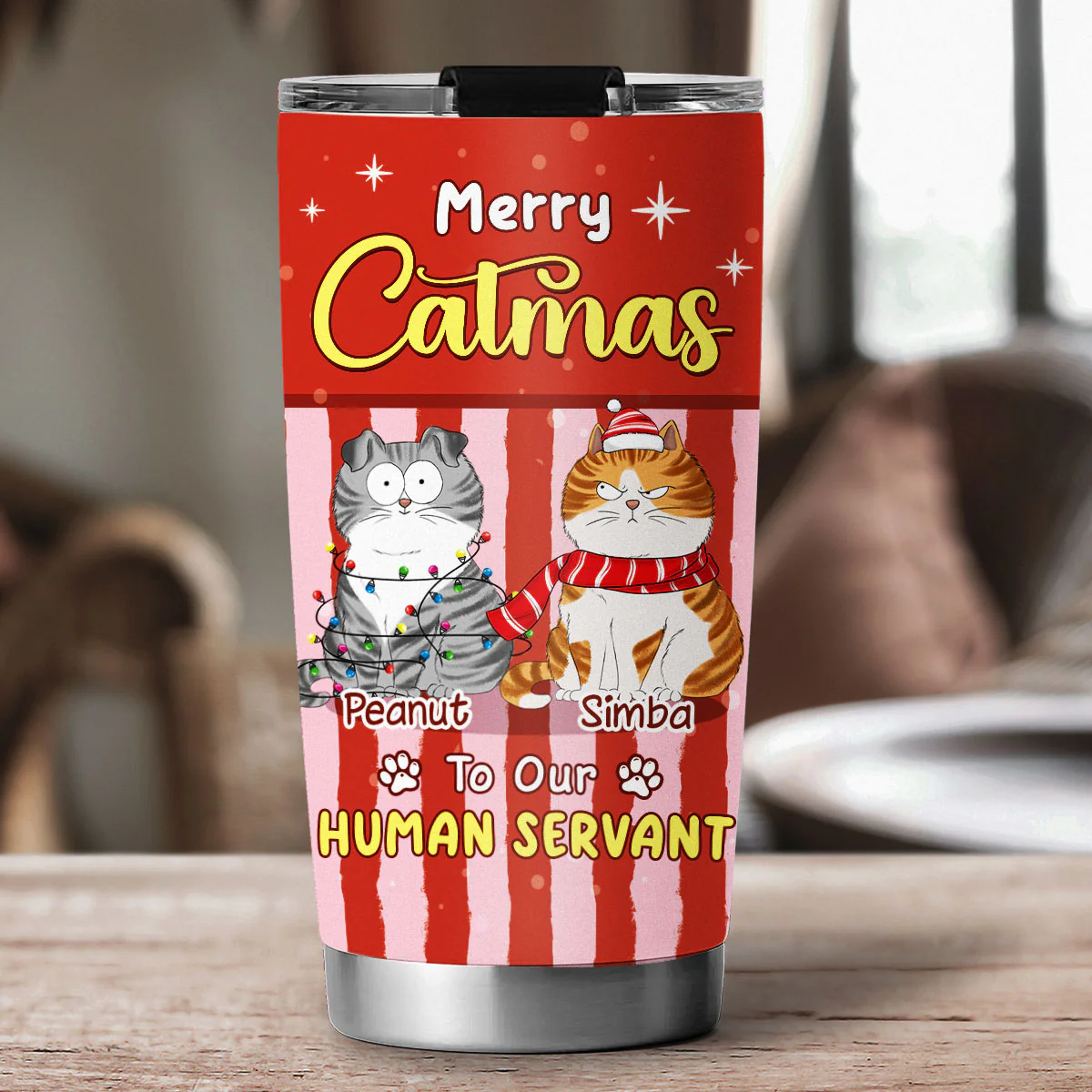 Stuck Up On The Chimney - Personalized Custom Tumbler - Image 4