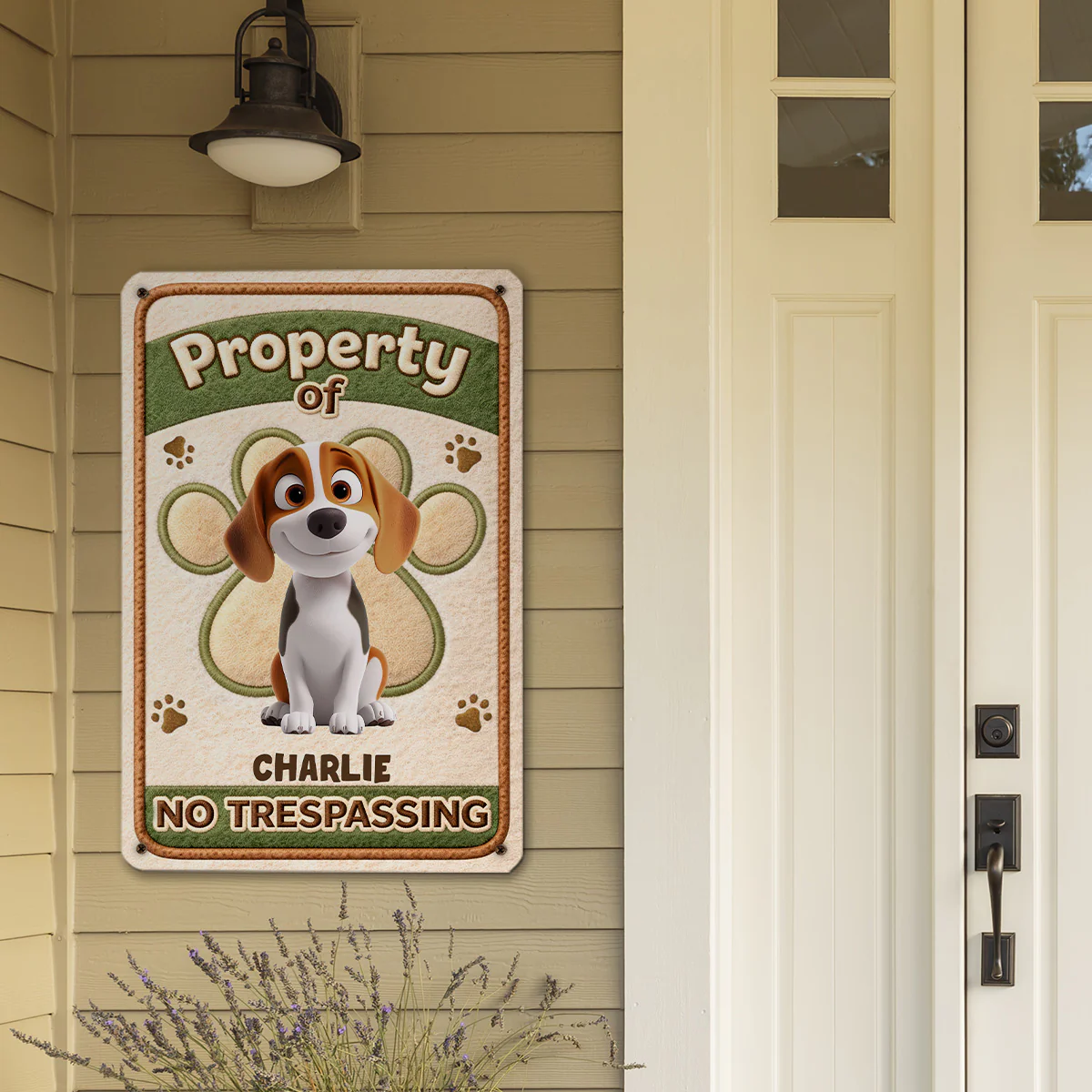 Stuffy Guard Dogs - Personalized Custom 3D Inflated Effect Metal Sign - Image 5