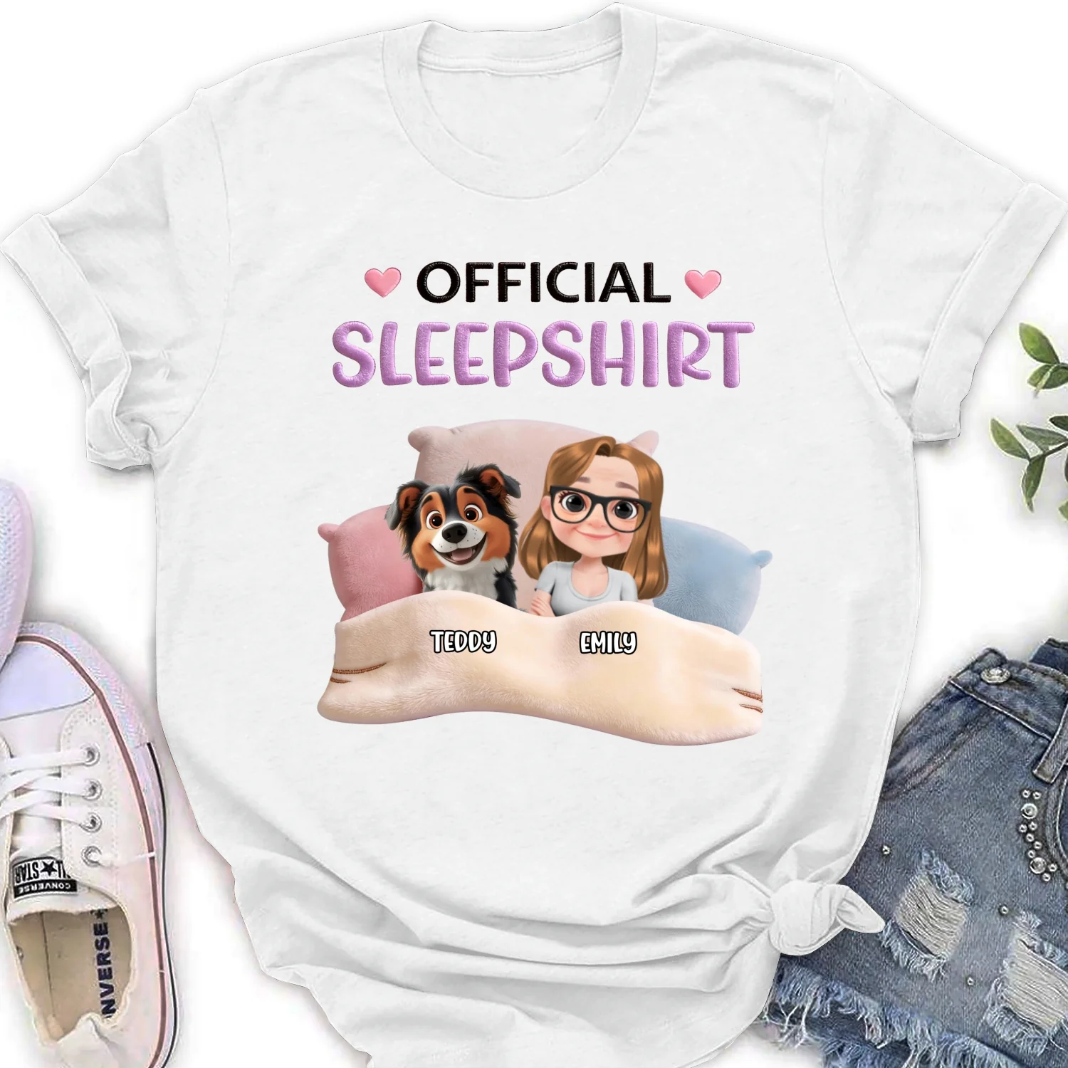 Stuffy Sleepshirt - Personalized Custom Women's T-Shirt - Image 4