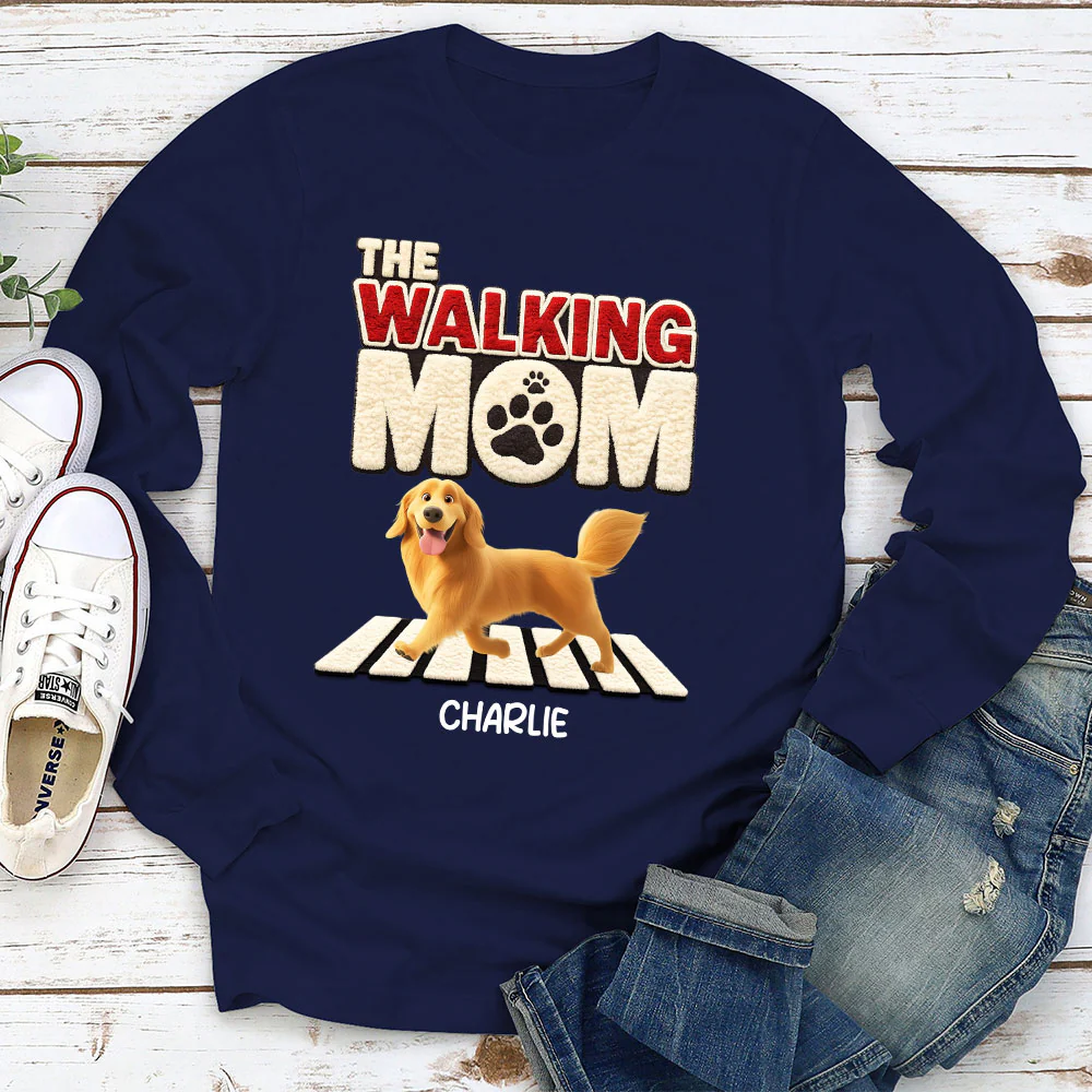 Stuffy Walking Mom - Personalized Custom Long Sleeve T-Shirt - Image 2
