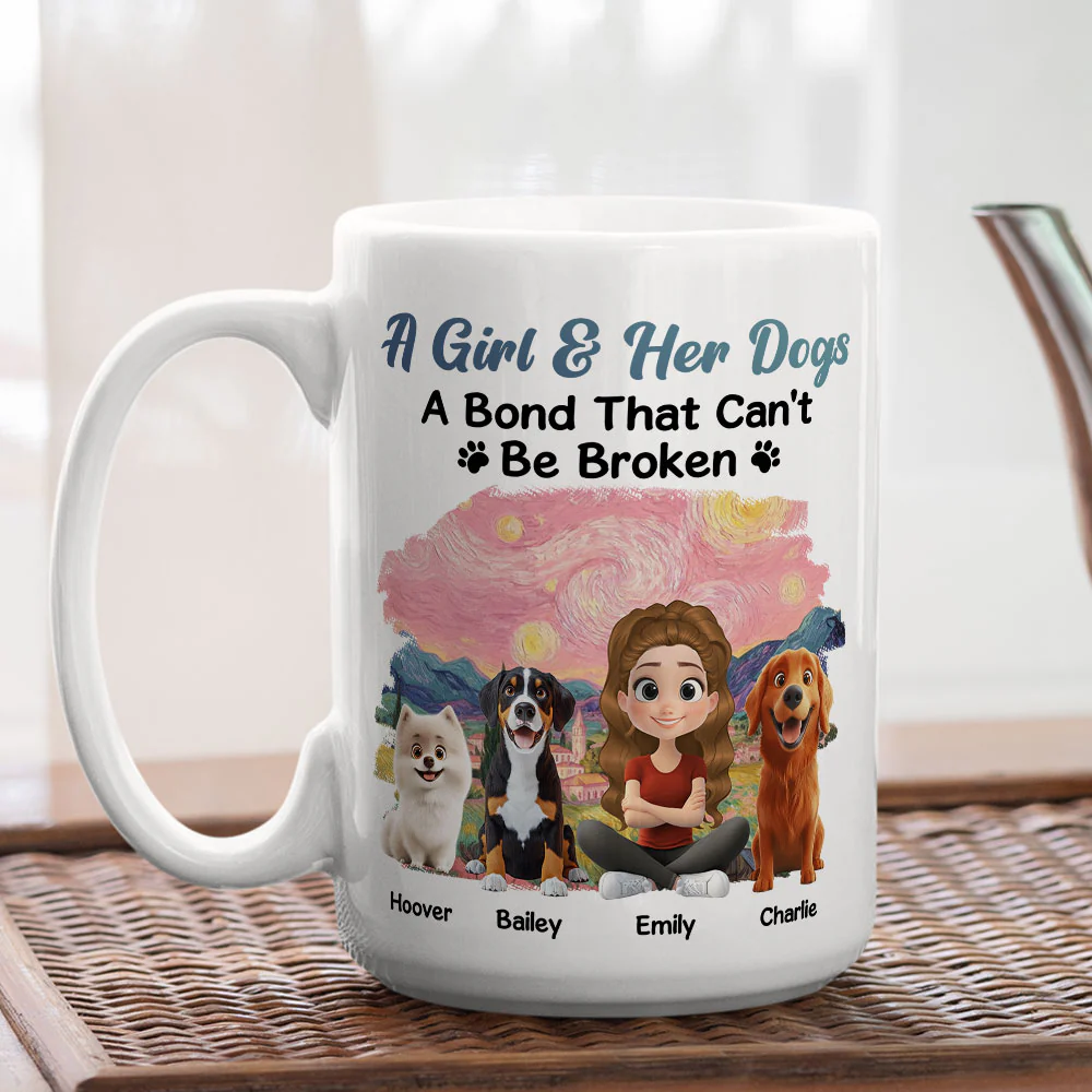 Sunset Beside Dogs - Personalized Custom Coffee Mug - Image 5