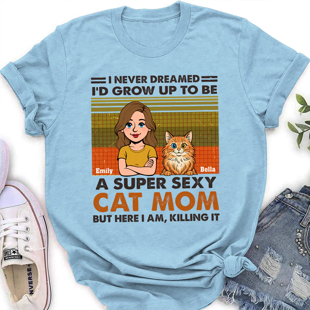 Super Sexy Cat Parent - Personalized Custom Women's T-shirt - Image 3