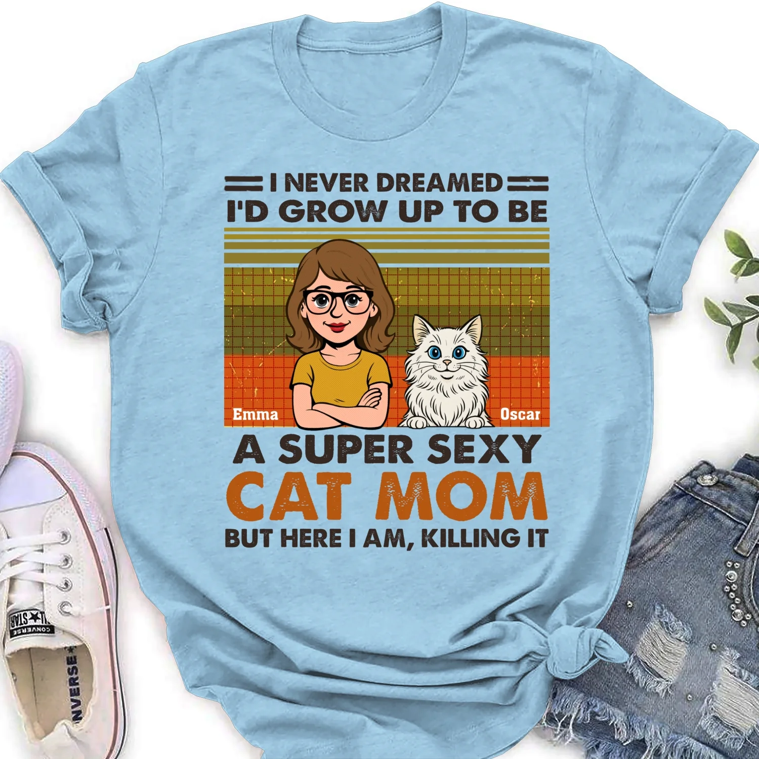 Super Sexy Cat Parent - Personalized Custom Women's T-shirt - Image 7