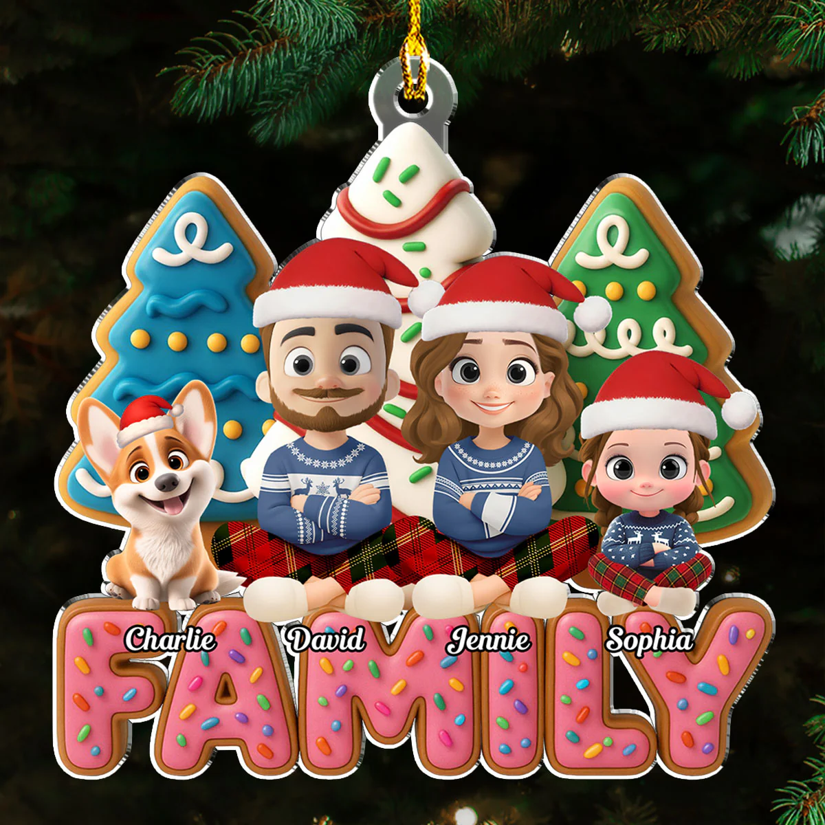 Sweet Family Tree - Personalized Custom Acrylic Ornament