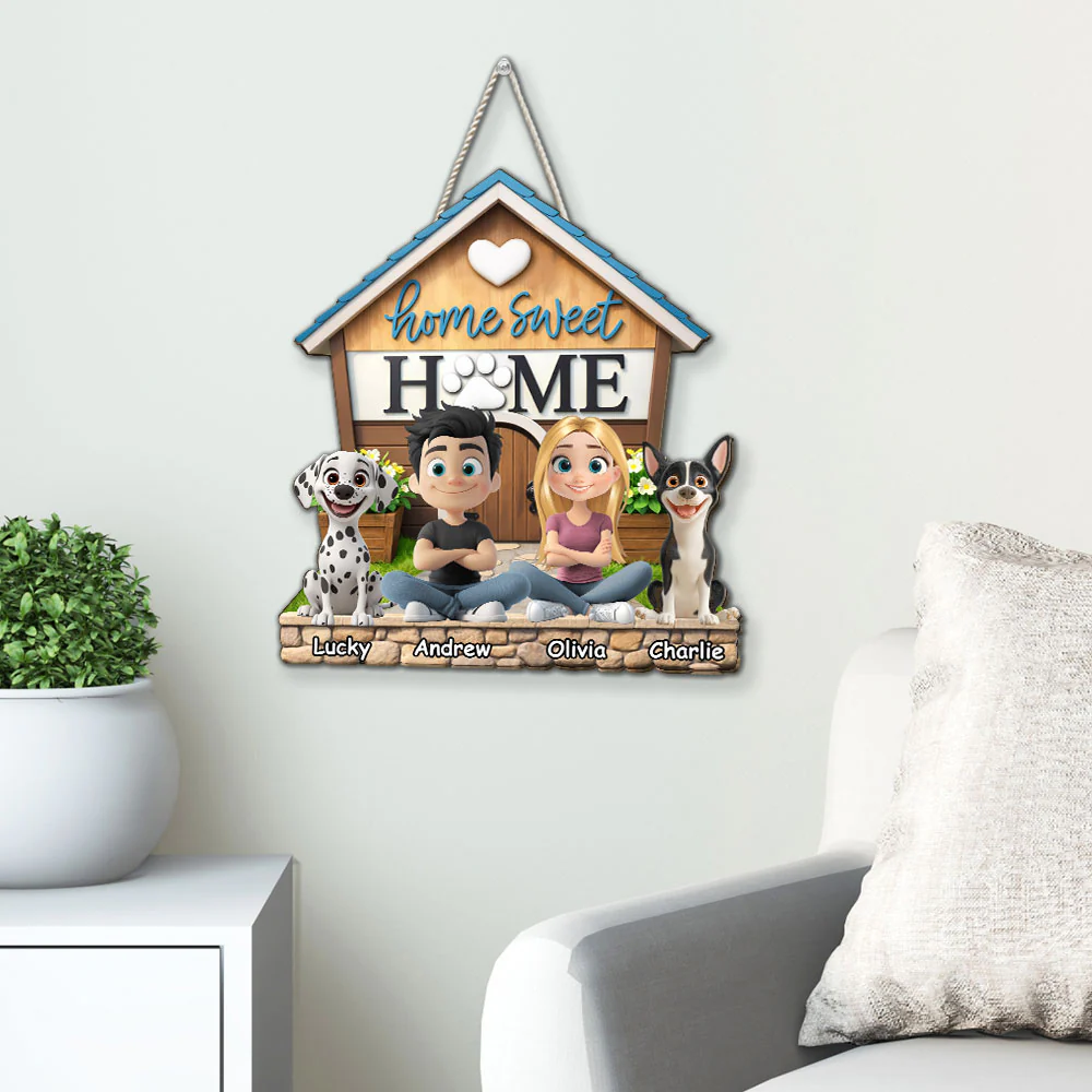 Sweet Home - Personalized Custom 3D Effect Wood Sign - Image 3