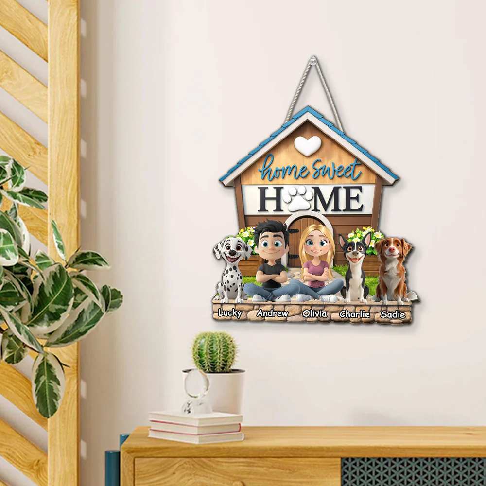 Sweet Home - Personalized Custom 3D Effect Wood Sign - Image 4