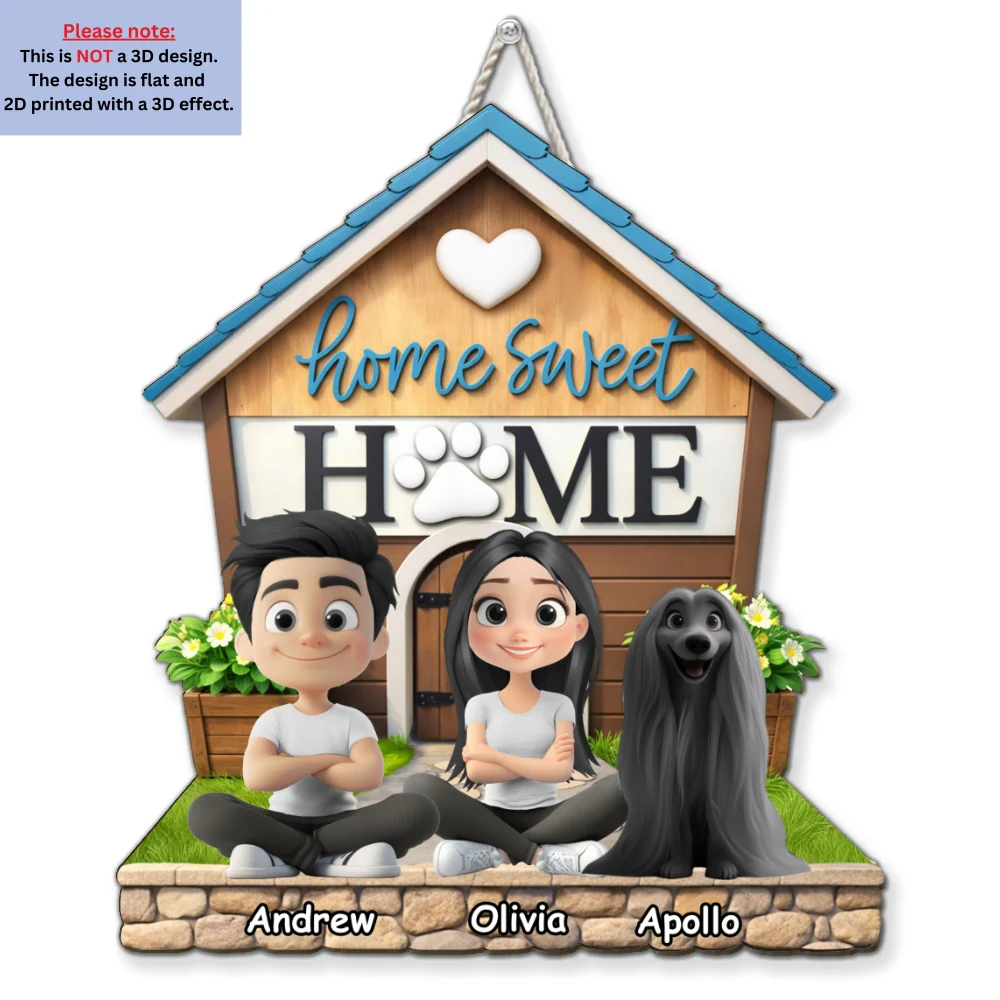 Sweet Home - Personalized Custom 3D Effect Wood Sign - Image 6