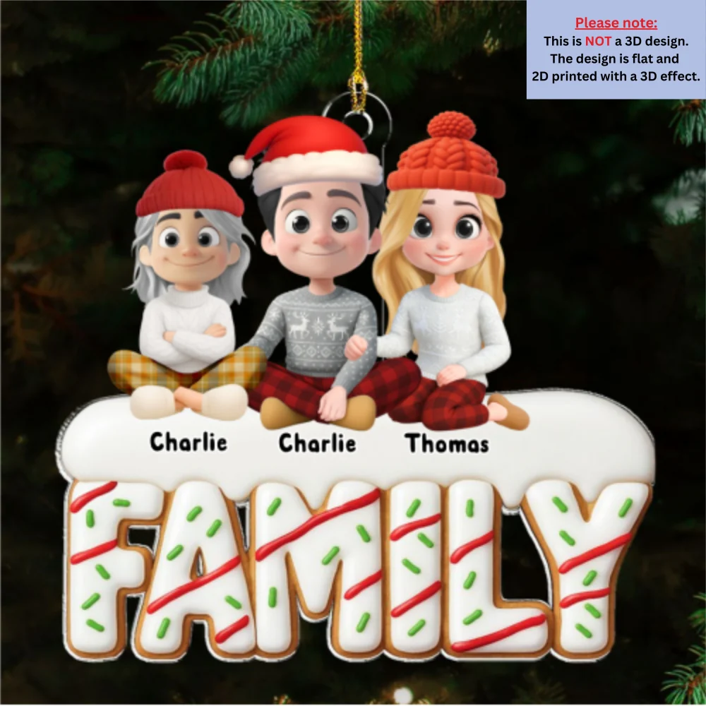 Sweetest Christmas As A Family - Personalized Custom Acrylic Ornament - Image 6