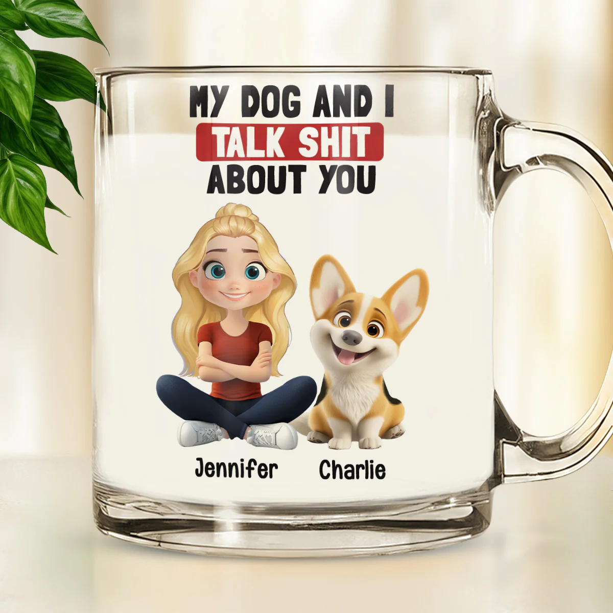 Talk About You - Personalized Custom Glass Mug