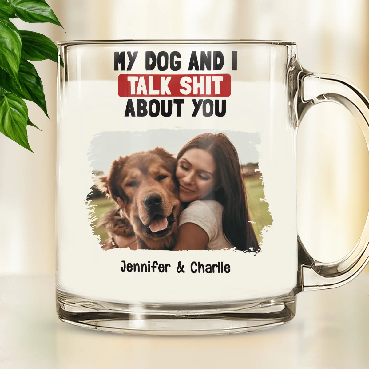 Talk About You Photo - Personalized Custom Glass Mug