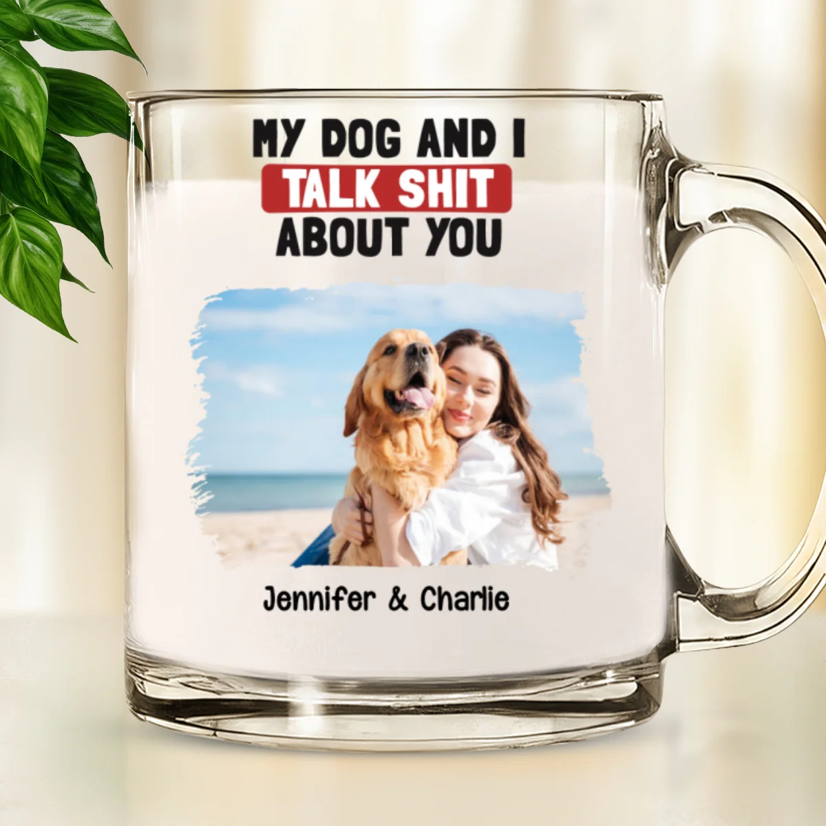 Talk About You Photo - Personalized Custom Glass Mug - Image 6