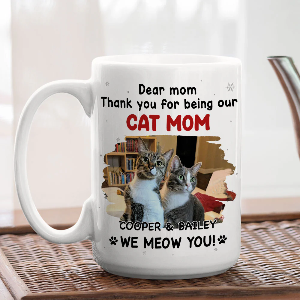 Thank For Being Our Favorite Human Ver Cat Photo - Personalized Custom Coffee Mug - Image 2