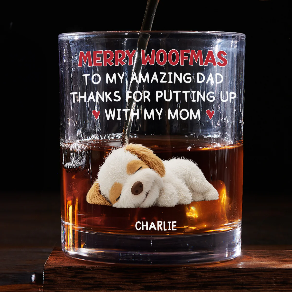 Thank You Dad - Personalized Custom Whiskey Glass