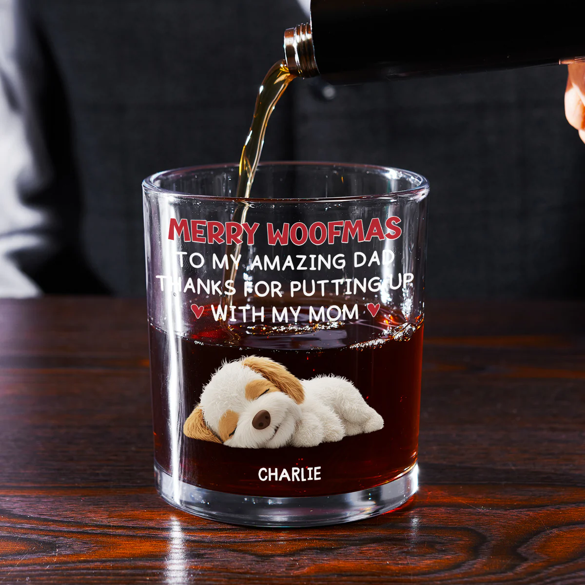 Thank You Dad - Personalized Custom Whiskey Glass - Image 2