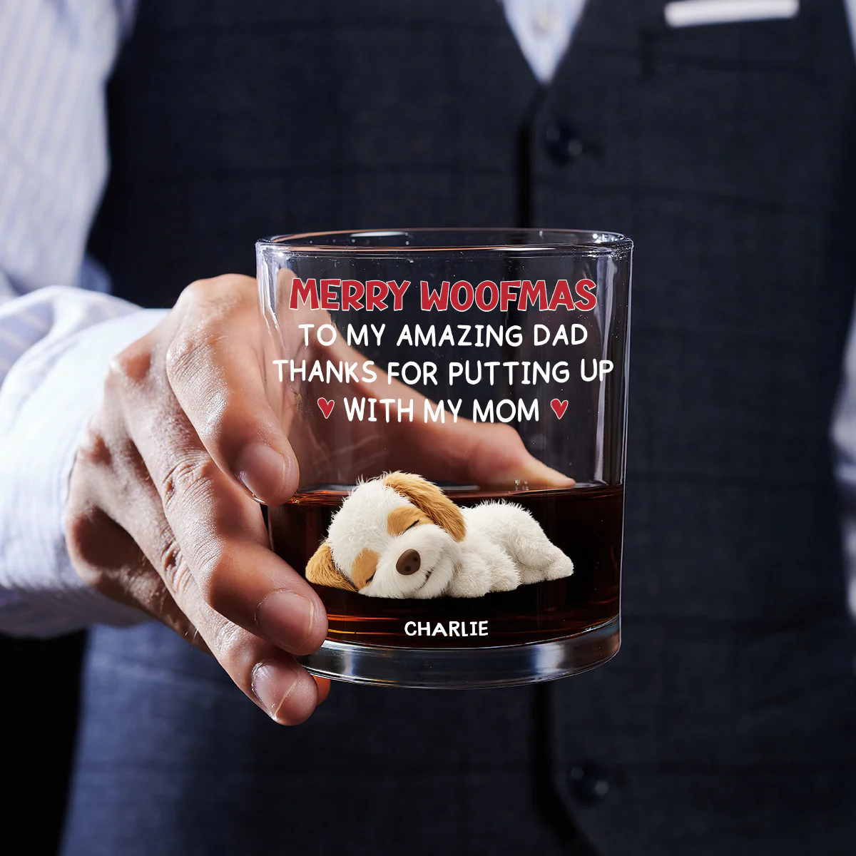 Thank You Dad - Personalized Custom Whiskey Glass - Image 5