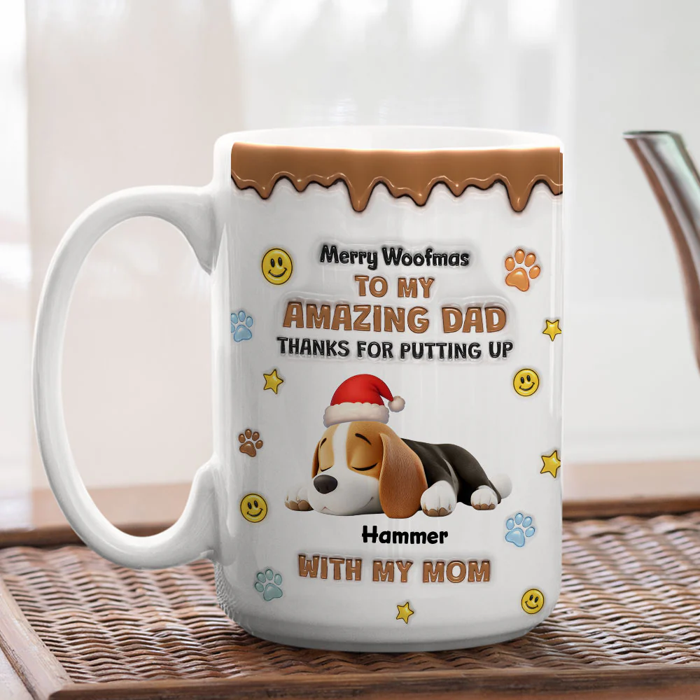 Thank You For All Things Dad - Personalized Custom 3D Inflated Effect Mug - Image 4