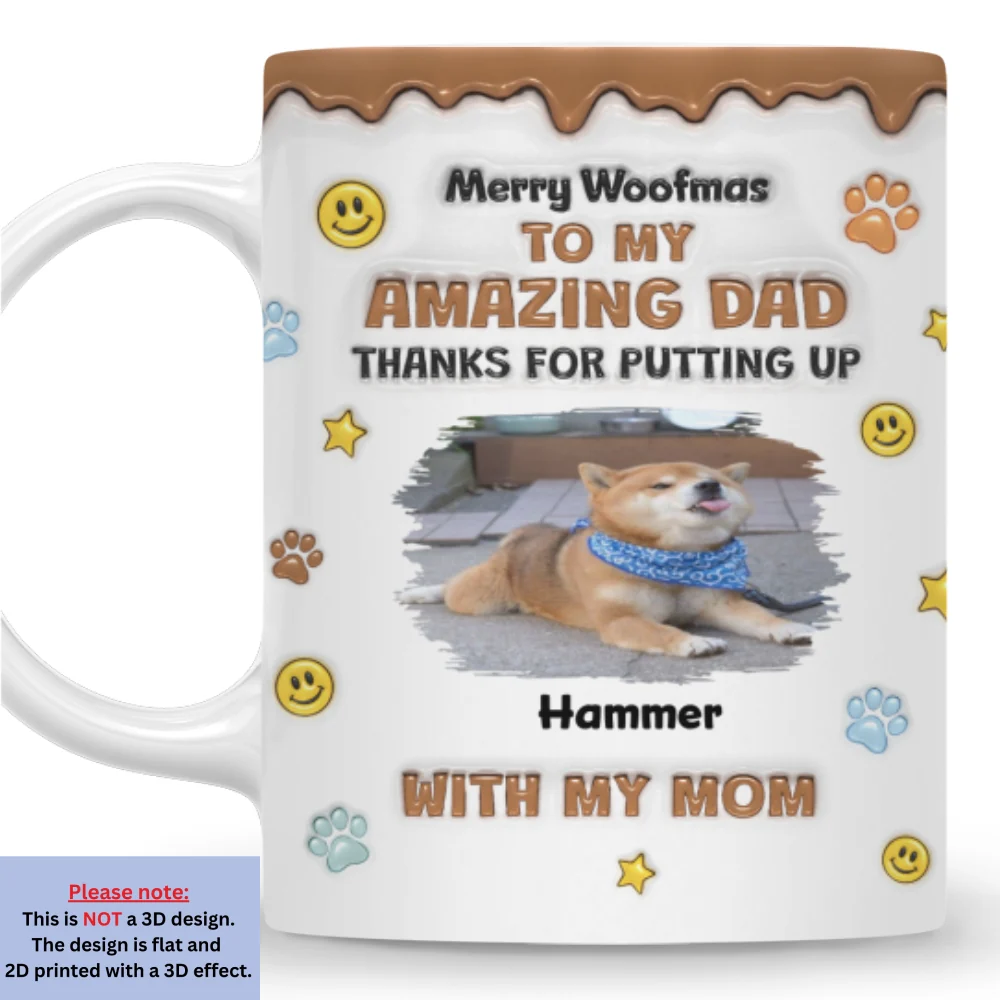 Thank You For All Things Dad Photo - Personalized Custom 3D Inflated Effect Mug - Image 4