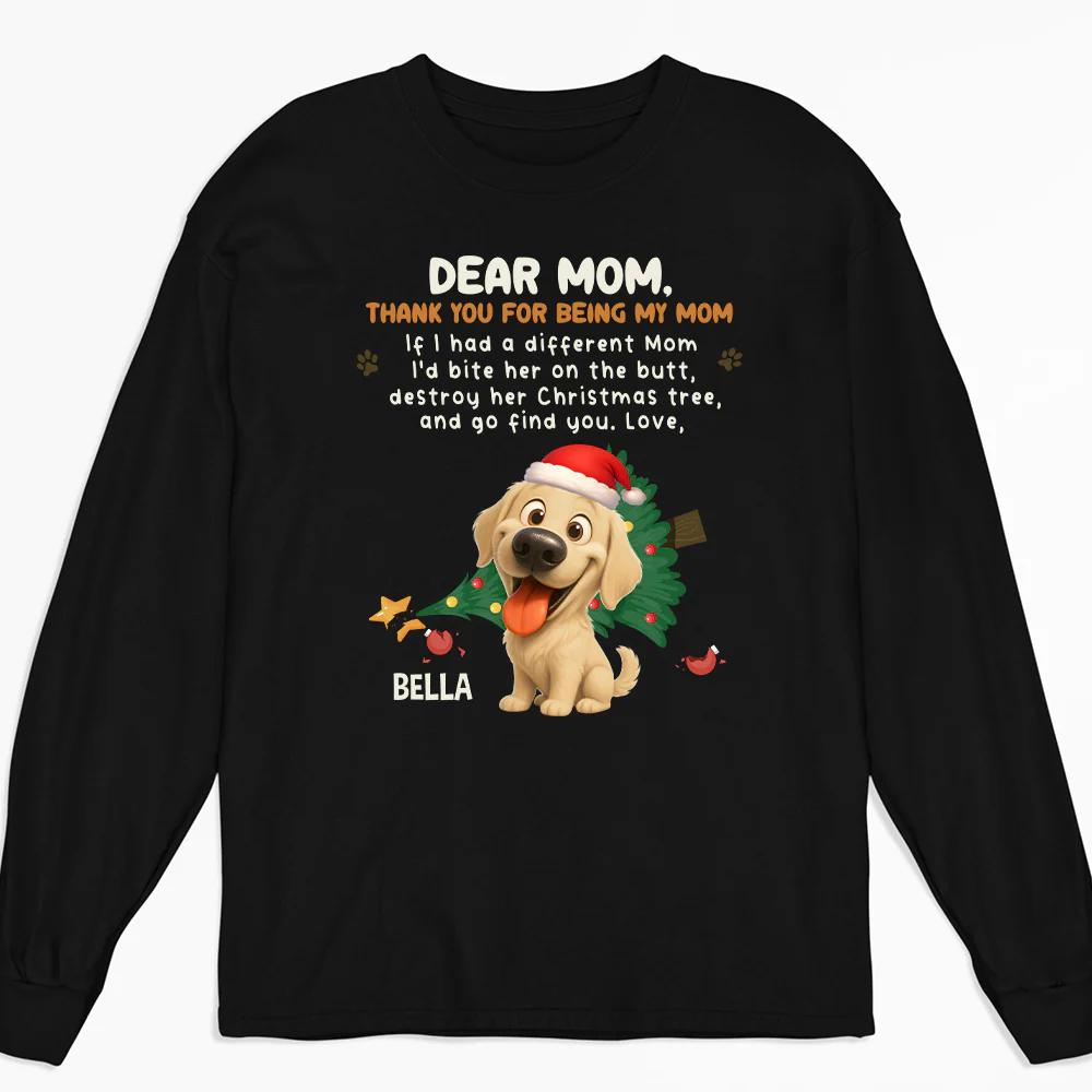 Thank You For Being My Dad Mom Cartoon - Personalized Custom Long Sleeve T-shirt