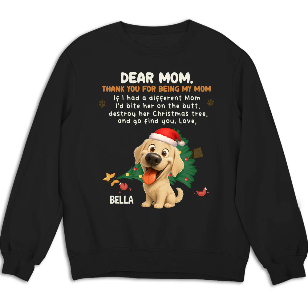 Thank You For Being My Dad Mom Cartoon- Personalized Custom Sweatshirt