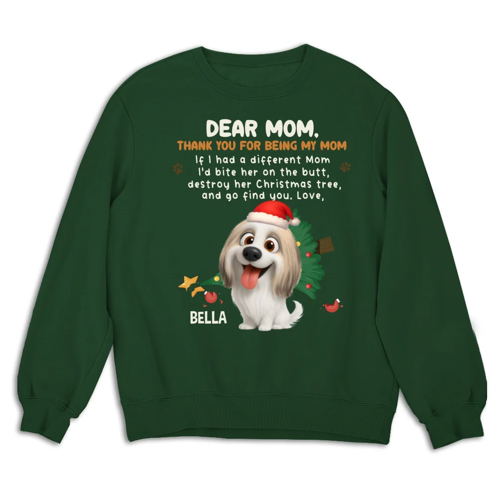 Thank You For Being My Dad Mom Cartoon- Personalized Custom Sweatshirt - Image 7