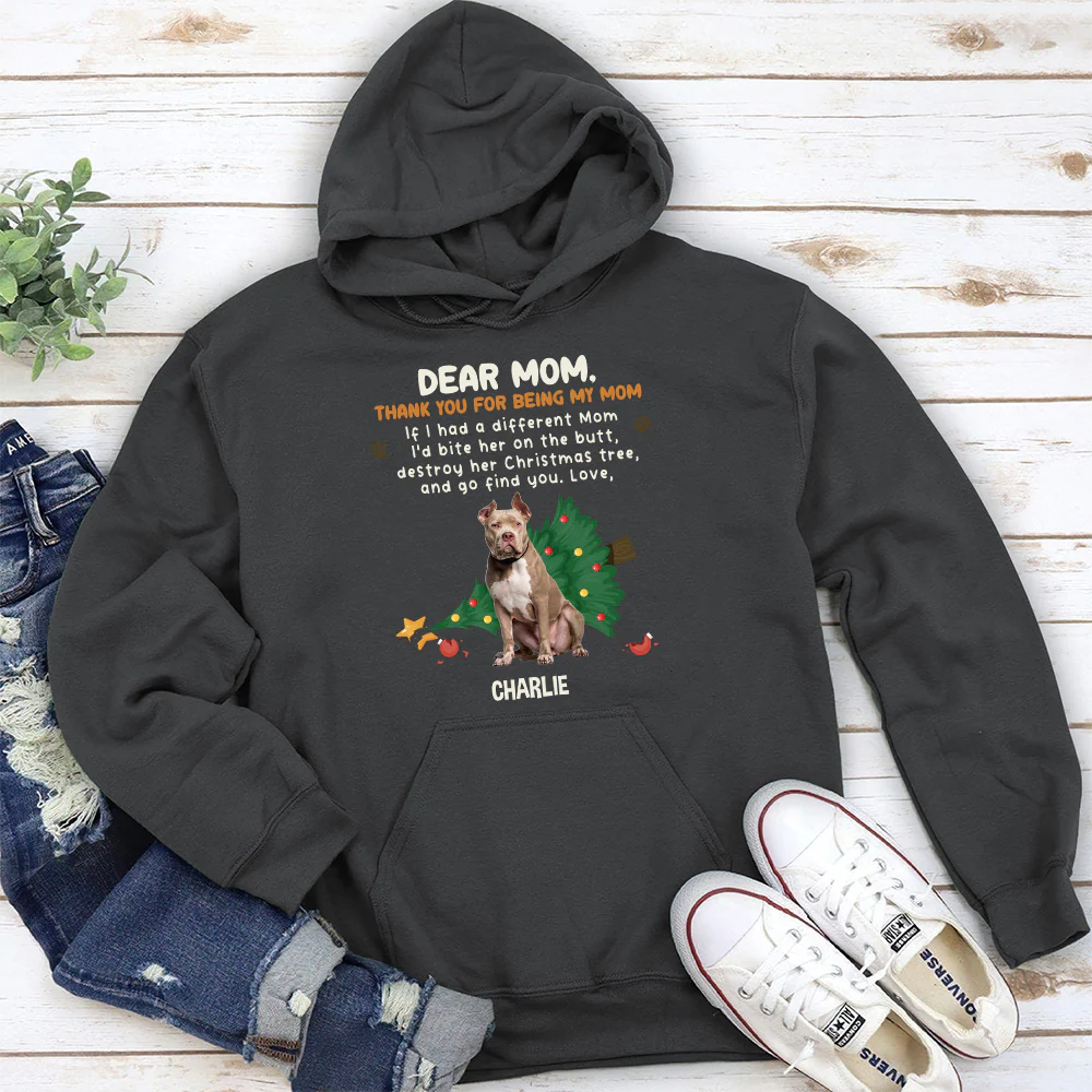 Thank You For Being My Dad Mom Cartoon Photo - Personalized Custom Hoodie - Image 2
