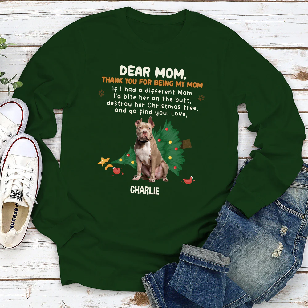 Thank You For Being My Dad Mom Cartoon Photo - Personalized Custom Long Sleeve T-shirt