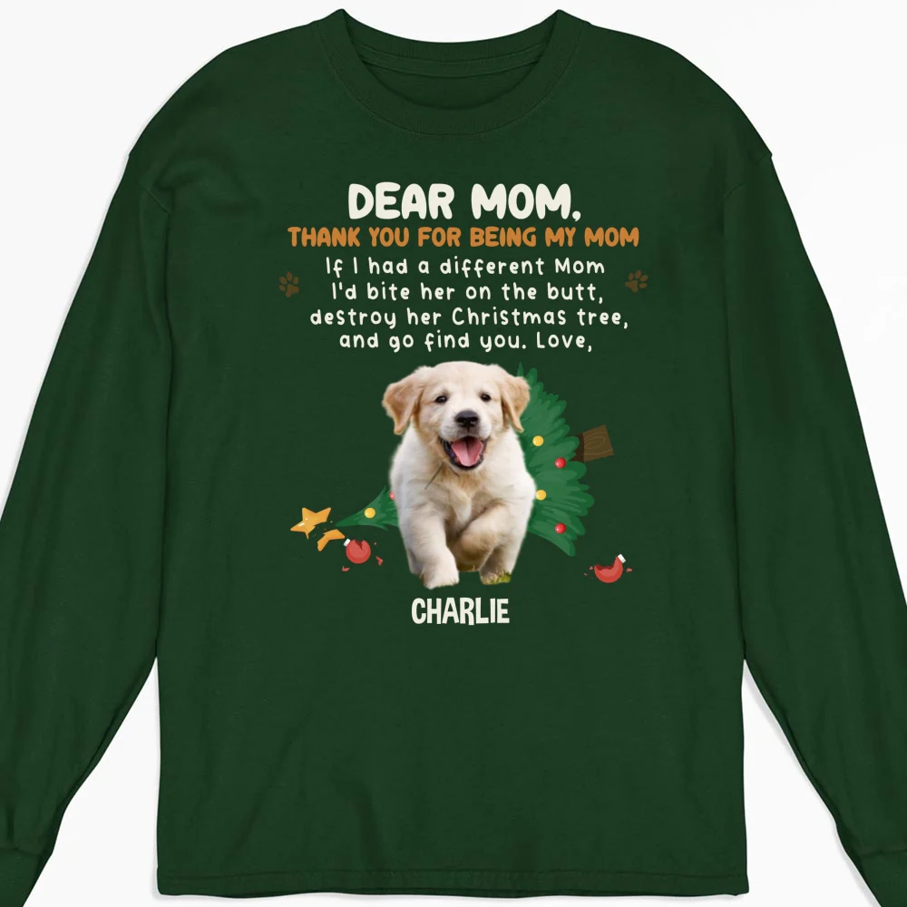 Thank You For Being My Dad Mom Cartoon Photo - Personalized Custom Long Sleeve T-shirt - Image 7