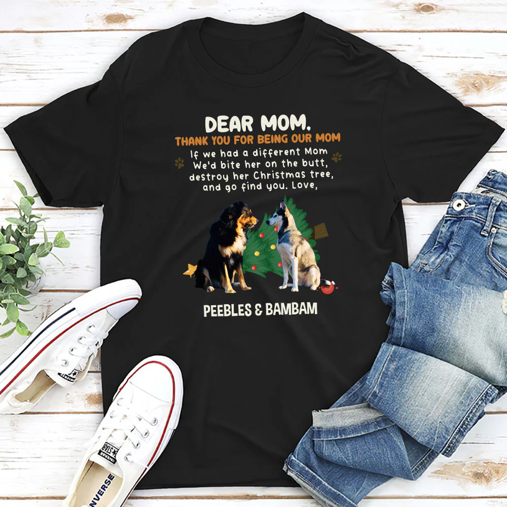 Thank You For Being My Dad Mom Cartoon Photo - Personalized Custom Unisex T-shirt