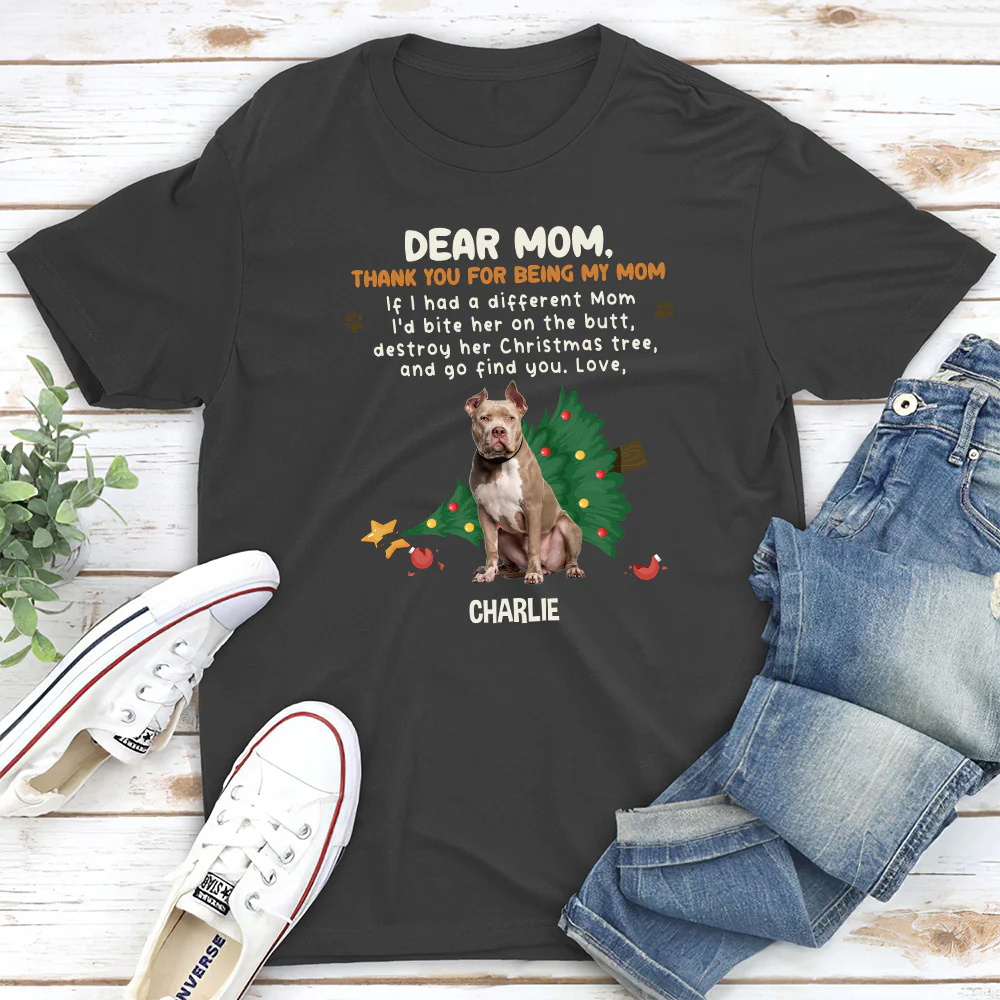 Thank You For Being My Dad Mom Cartoon Photo - Personalized Custom Unisex T-shirt - Image 2