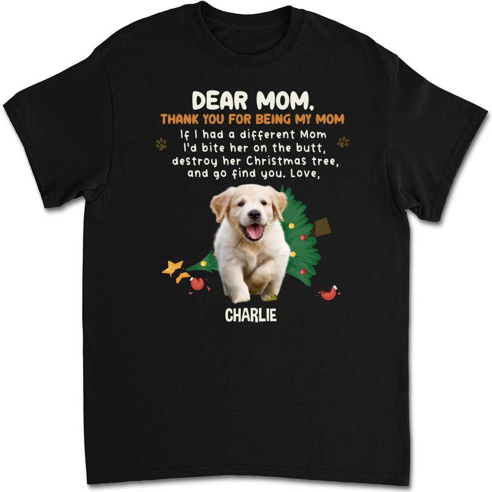Thank You For Being My Dad Mom Cartoon Photo - Personalized Custom Unisex T-shirt - Image 6