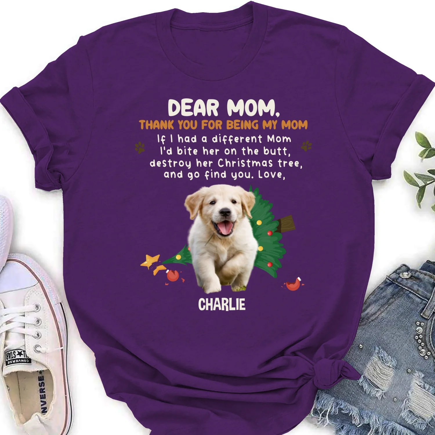 Thank You For Being My Dad Mom Cartoon Photo - Personalized Custom Women's T-Shirt - Image 10