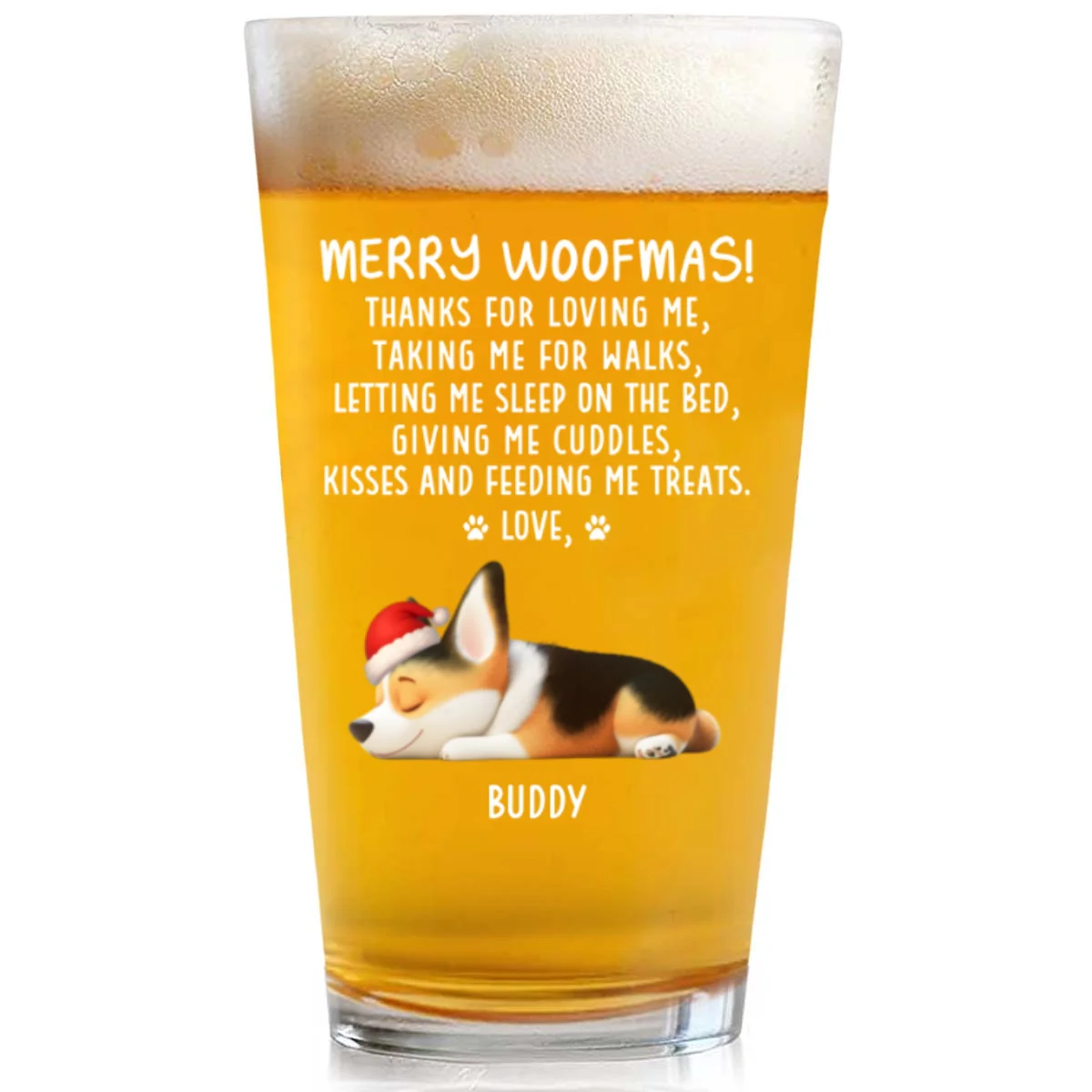 Thank You For Everything You Do - Personalized Custom Beer Glass - Image 6