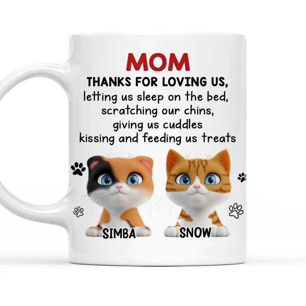 Thank You For Loving Cats - Personalized Custom Coffee Mug