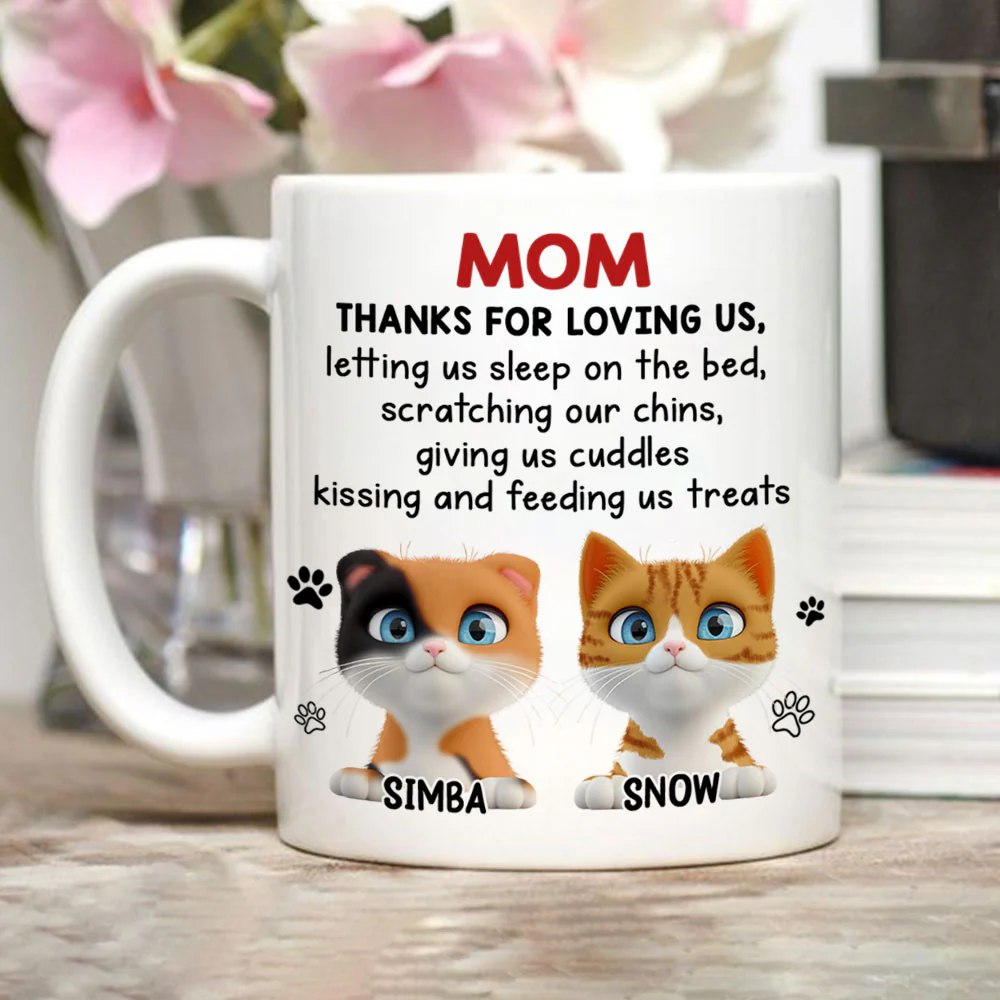 Thank You For Loving Cats - Personalized Custom Coffee Mug - Image 2
