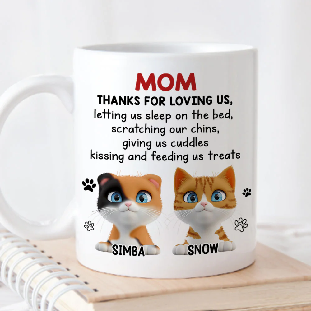 Thank You For Loving Cats - Personalized Custom Coffee Mug - Image 3